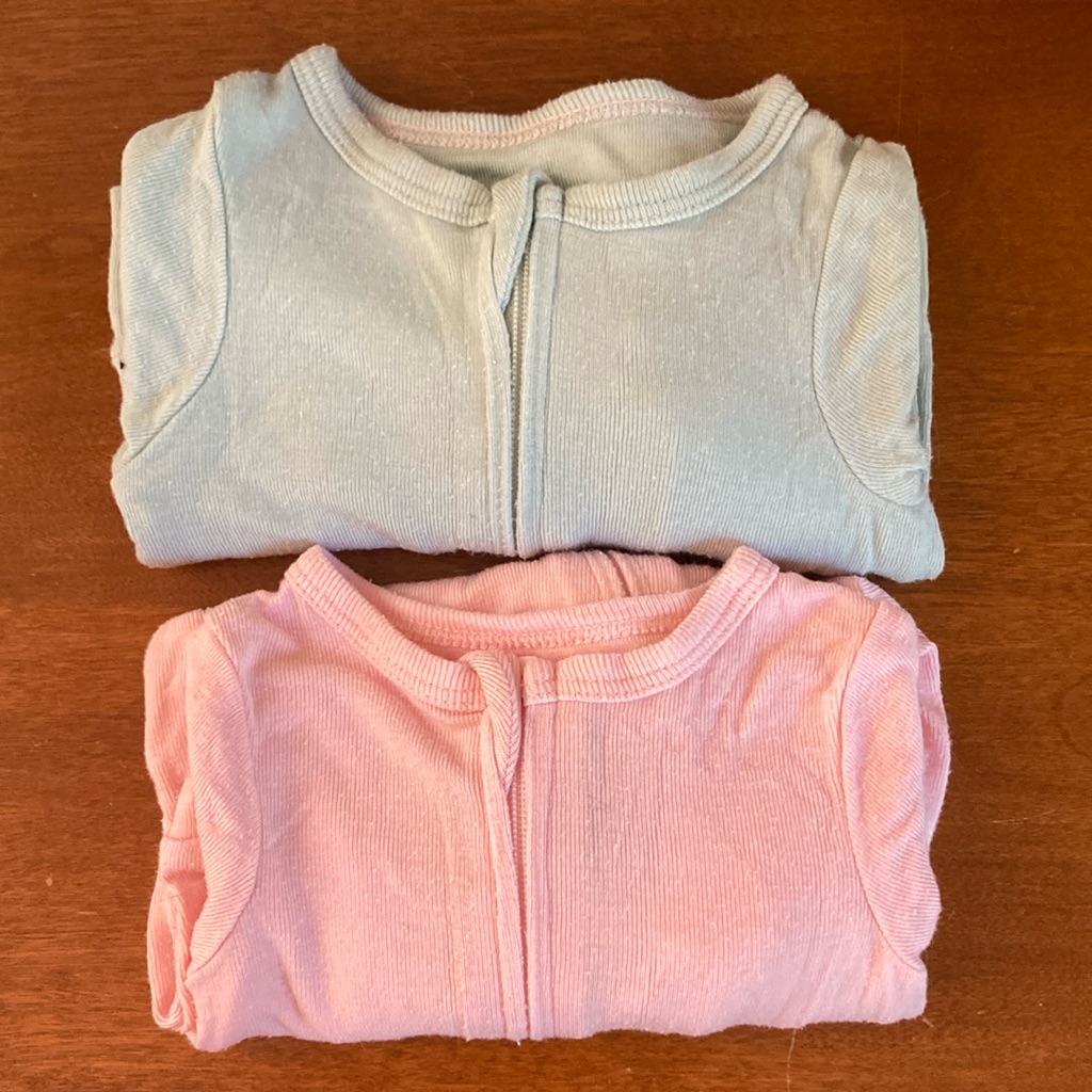 Cloud Island Newborn Onesie - Soft Pink And Soft Blue